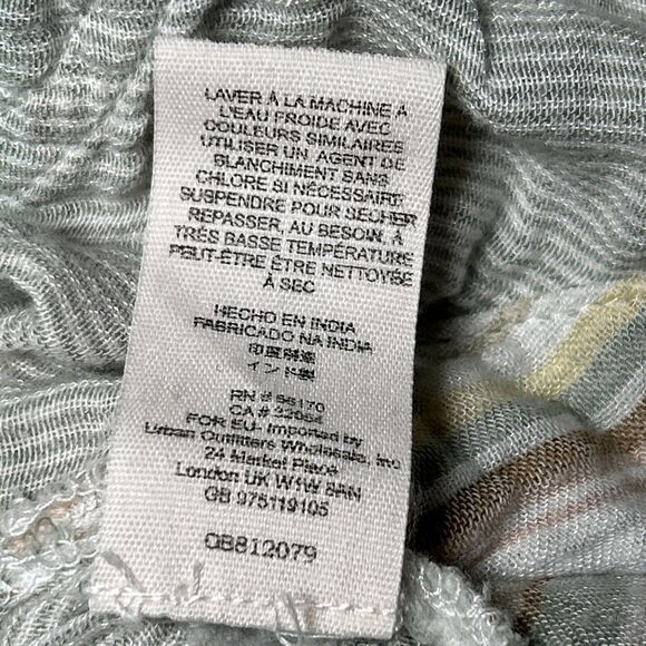 Free People Women's Large Plaid Pastel Dress Tied Sides Long Sleeve Button Down - Picture 8 of 9